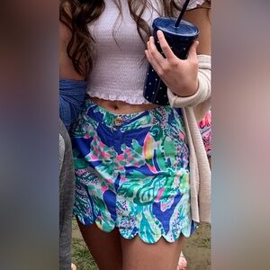 Lilly Pulitzer Scalloped Patterned Mini Skirt